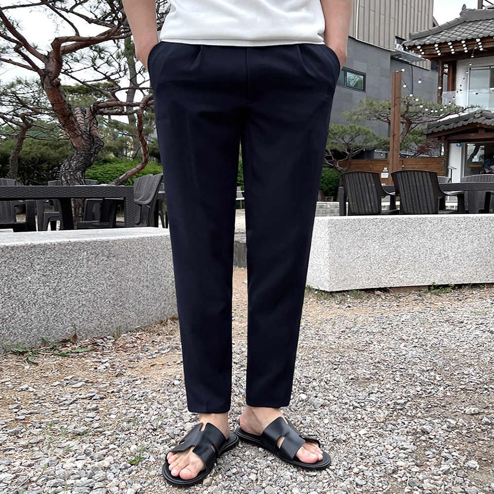 bymono-마임 링클프리 원턱 슬랙스[32,34,36,38,40,42]♡韓國男裝褲子