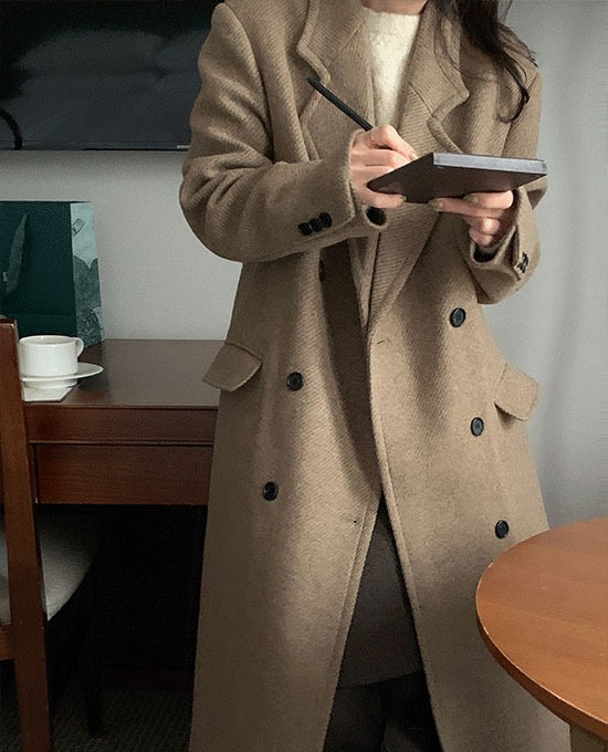 merryaround-셔틀랜드 더블 롱 (coat)(베이비알파카20%)(울75%)♡韓國女裝外套