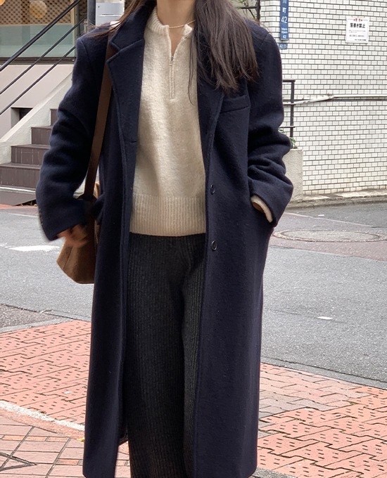 merryaround-마리스 싱글 롱 (coat)(울70%)♡韓國女裝外套